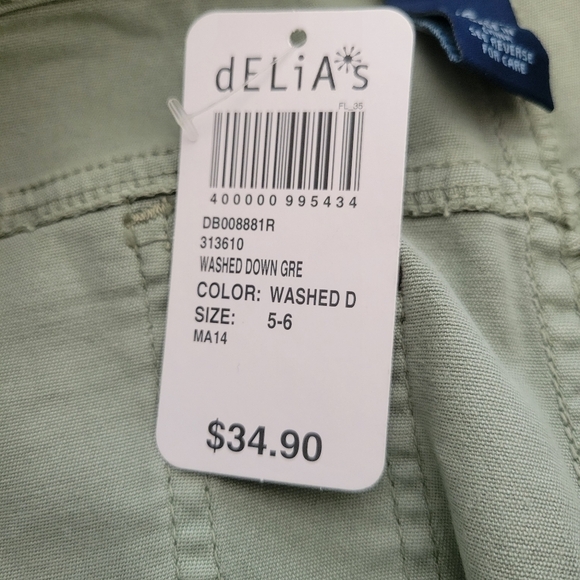 Delia's Twill Khaki Olive Short Shorts 5 - Picture 5 of 9